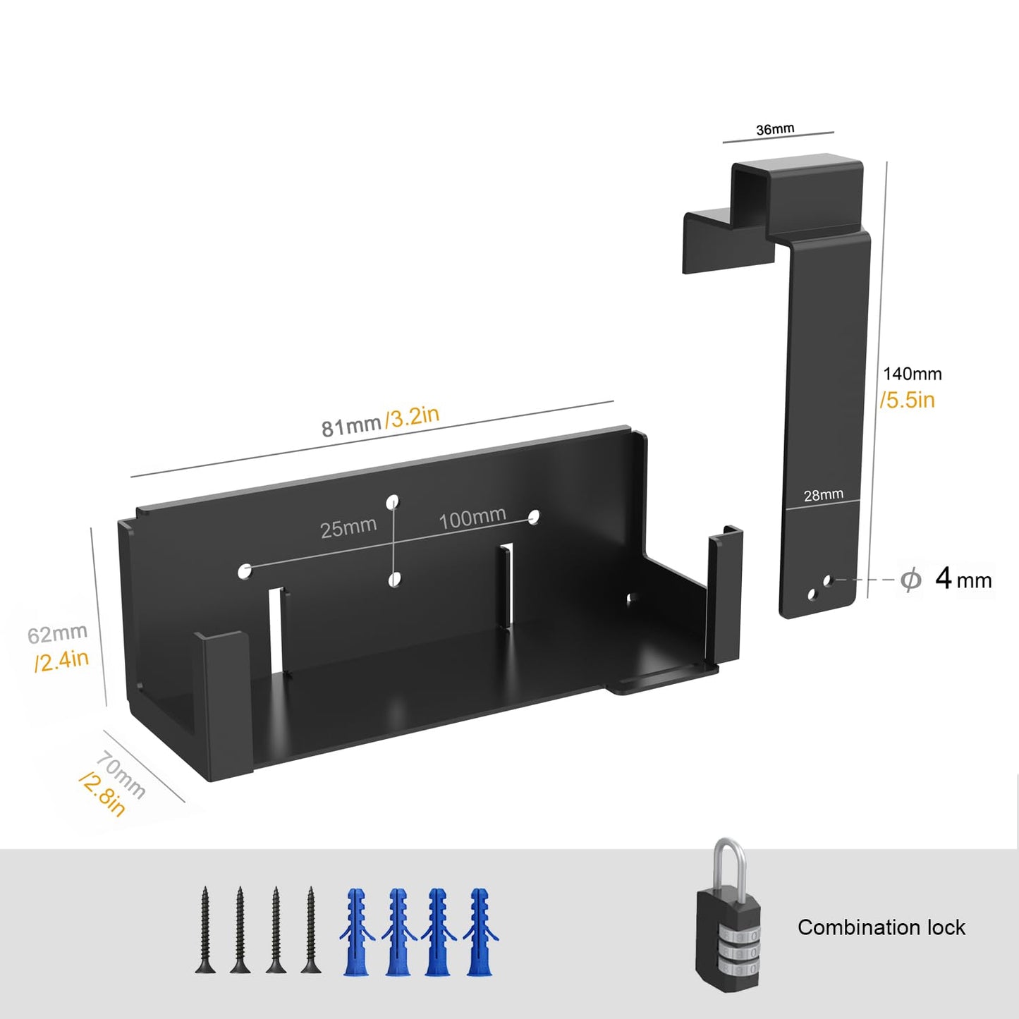 Monzlteck Anti Theft Wall Mount for Nintend Switch Original/OLED - Secure Gaming Solution - Keep Your Switch Safe and Organized