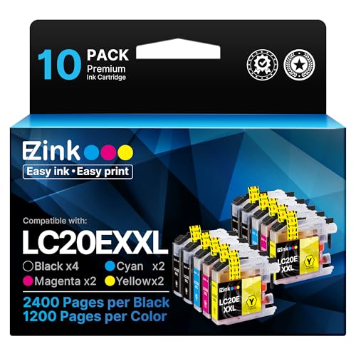 E-Z Ink LC20E XXL Ink Cartridge LC20E for Brother MFC-J985DW Ink MFC-J775DW