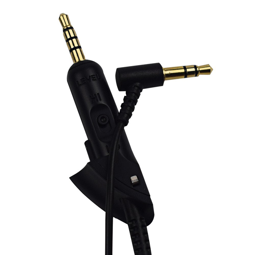Saipomor QC15 Replacement AUX Cable Upgrade Audio Extension Cord Compatible with Bose QuietComfort 15 QC15 Headphones(Black)