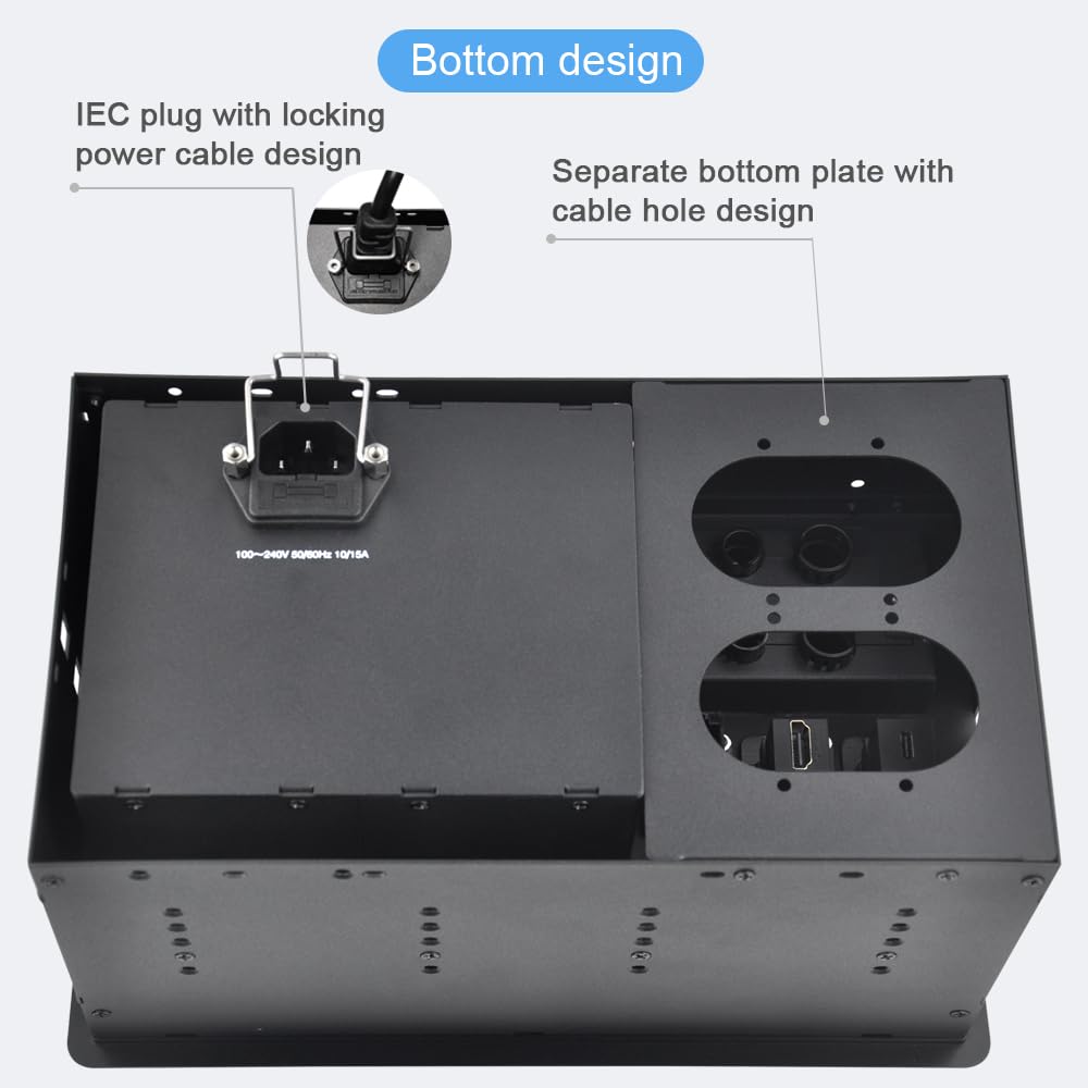 Conference Table Power hub Conference Table connectivity Box recessed Outlet Desk Outlet recessed Power Strip USB-c 65W Outlet Plug with USB Ports