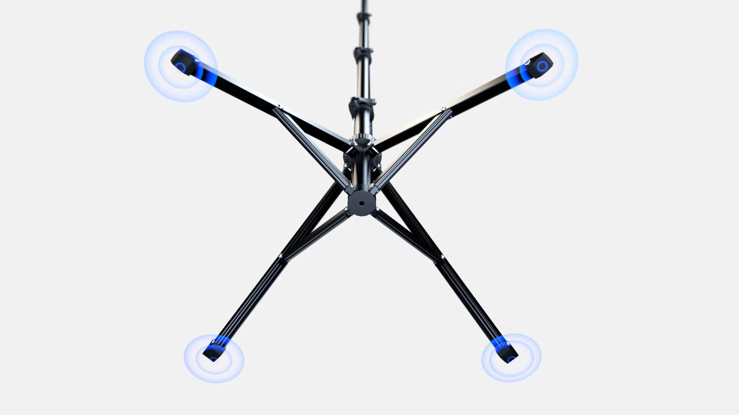 Fugetek 62" Selfie Stick Tripod for iPhone, Stable 4 Leg Design, Bluetooth Remote, Aluminum Stick & Legs, Lightweight, Portable All in One, Compatible