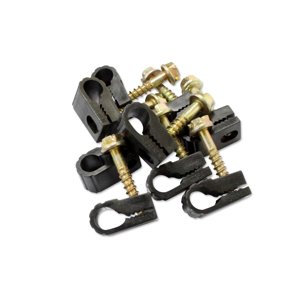 STEREN Coaxial Cable Clips - Cable Holder - Wire Clips - Siding Clips For Hanging - Cord Holder For Desk - Cable Clamps - Cord Clip - Wire Organizer