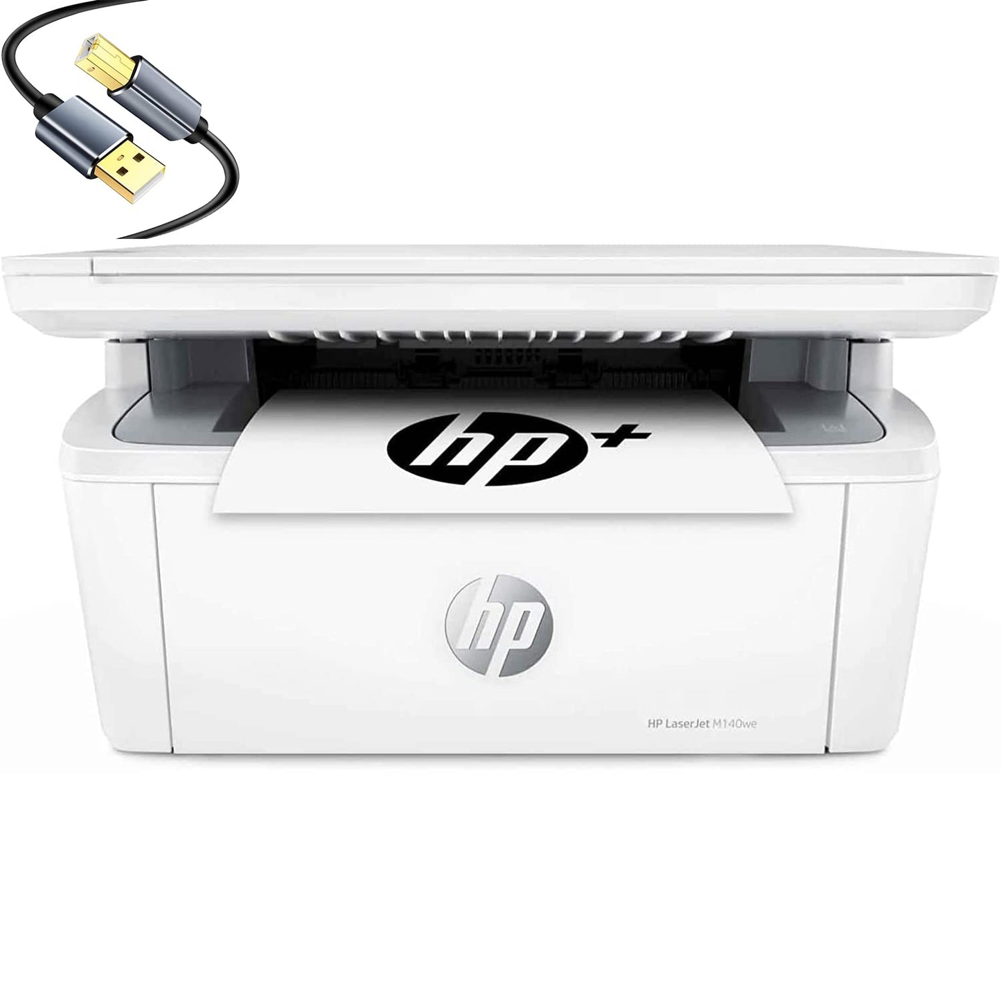 HP Laserjet MFP M140we Wireless All-in-One Monochrome Laser Printer and Bonus 6 Months Instant Ink, White - Print Copy Scan - 21 ppm, 600 x 600 dpi