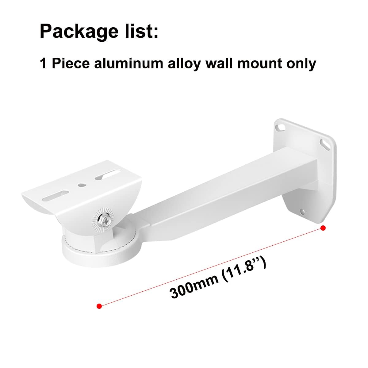 SamIdea Universal Aluminum Alloy Long Arm Security Camera Wall Mount Bracket | Adjustable Angle Wall & Ceiling Mount for PTZ, Dome & Surveillance
