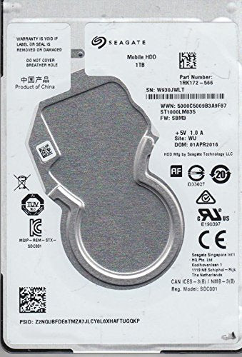 Seagate 1TB Laptop HDD SATA 6Gb/s 128MB Cache 2.5-Inch Internal Hard Drive (ST1000LM035) (Open Box)