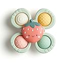 Itzy Ritzy Pop & Whirl - Fidget Spinner Travel & Bath Toy for Babies & Toddlers - Fidget w/Textured Silicone Popper to Develop Fine Motor Skills…