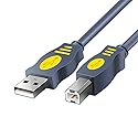 Qjin USB Printer Cable for HP DeskJet 4155e, 2755e, Smart Tank 5000 & Brother MFCJ1360DW, Canon PIXMA, Epson, Samsung, Lexmark - 10 Feet