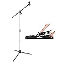 Rockville RVMIC50 Portable Mic Stand with Boom, 30.7"-50.4" Adjustable Height, 30" Boom, Lightweight Sturdy Steel Tubes, Includes Carry Bag, For DJs