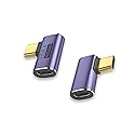 USB C 90 Degree Adapter (2 Pack), 40Gbps Data Transfer USB Type C Male to Female Right Angle Extender for Steam Deck,Switch,Thunderbolt4, Laptop…