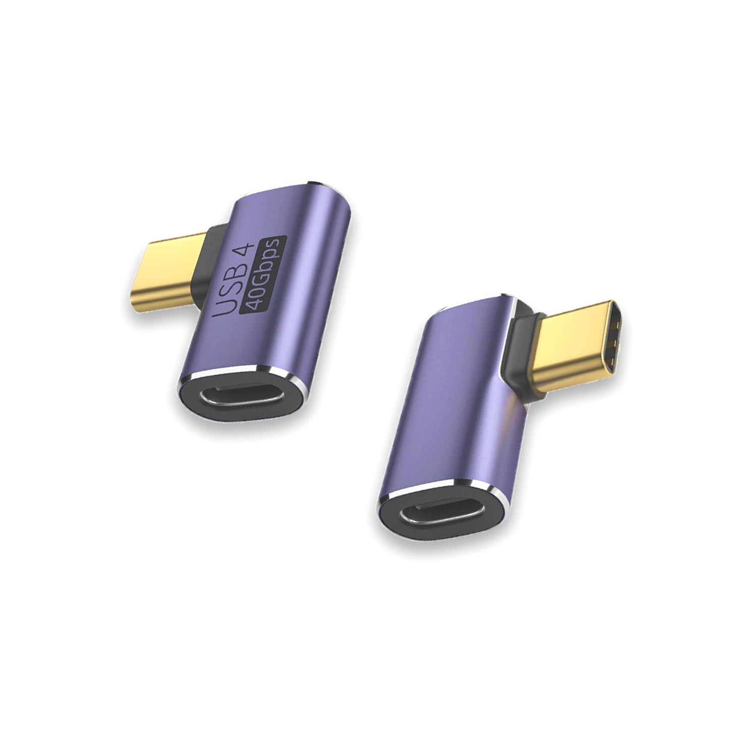 USB C 90 Degree Adapter (2 Pack), 40Gbps Data Transfer USB Type C Male to Female Right Angle Extender for Steam Deck,Switch,Thunderbolt4, Laptop…