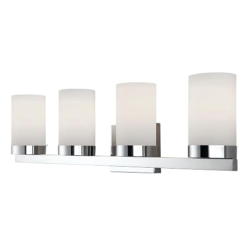 Canarm IVL429A04CH Milo 4-Light Bath Vanity Light, Chrome
