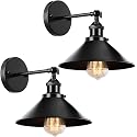 BRIGHTESS Industrial Vintage Wall Sconces Lighting Set of Two for Bedroom Kitchen Bathroom, 240 Degree Adjustable Rustic Antique Wall Lamp Fixture
