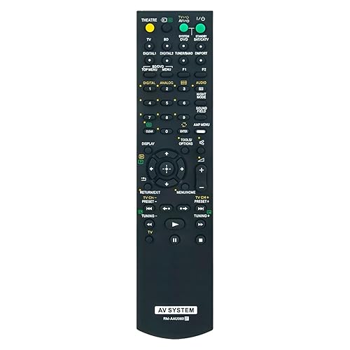 RM-AAU060 Replacement Remote Control for Sony Multi Channel AV Receiver Home Theatre System in Living Rooms or Rooms, No Programming or Pairing