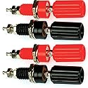 CESS Amplifier Terminal Connector Binding Post Banana Plug Jack Socket Panel/Chassis Mount Connectors - Length:1.8" (4 Pack)