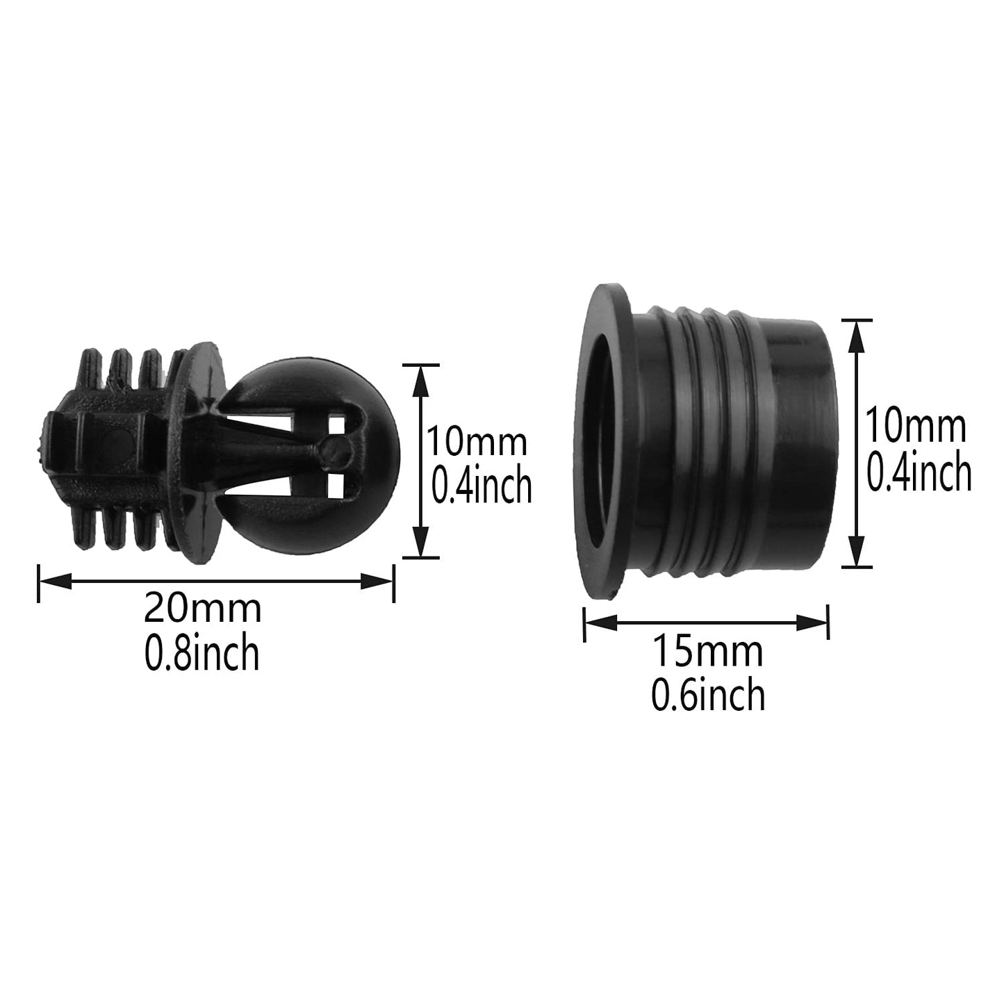 ZZLZX 12SETS Speaker Parts Accessories, Speaker Grill Guide, Rubber Plastic Snap Button, Plastic Ball and Socket Type Grill Guides Pegs Cloth Buckle