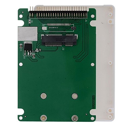 Cablecc mSATA Mini PCI-E SATA SSD to 2.5 inch IDE 44pin Notebook Laptop Hard Disk case Enclosure White