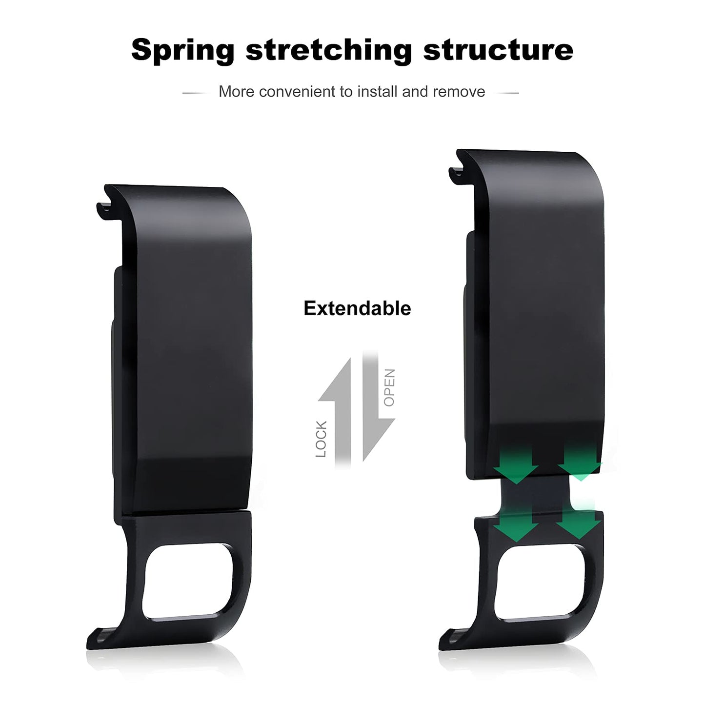 SOONSUN Aluminum Side Door Cover for GoPro Hero 9 10 11 12 13 Black USB Pass-Through Battery Door Cover for Go Pro HERO9 HERO10 HERO11 HERO12 HERO13