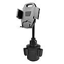 Car Cup Holder Phone Mount, 360° Rotating Clip, Retractable Rotatable Rod, One-Touch Operation, Anti-Shake Car Phone Holder Fit 2.76-3.78in Base