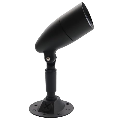 HOMEnhancements LED Outdoor Single Bullet Flood Light, 10W Hardwired Spotlight, Waterproof Security Light for Yard, Patio & Landscape, 3000K Warm