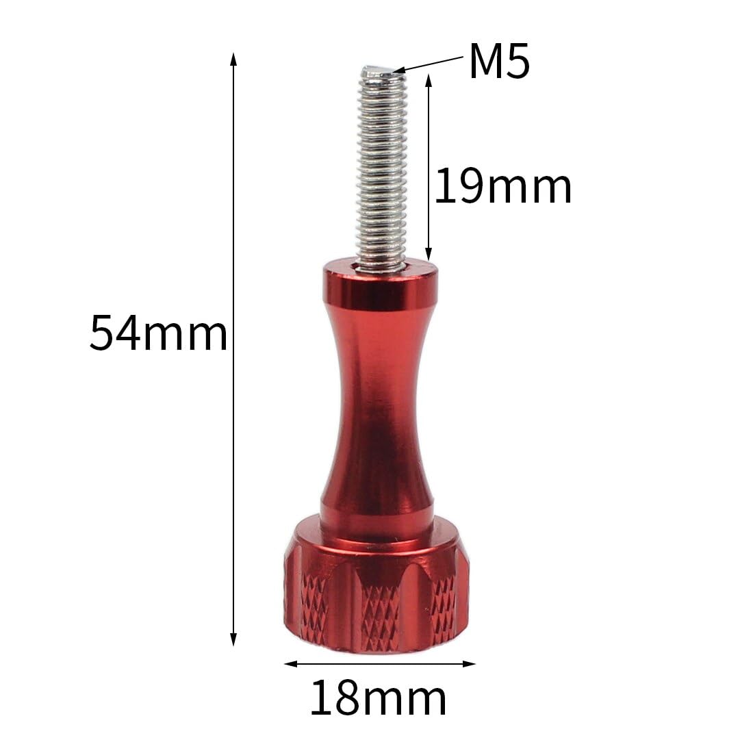 NovelGoal CNC Aluminium Small Tripod Mount Adapter with Thread Screw for HD Hero 9 8 7 6 5 4 Session 2 3 Action Cameras (Red Set)
