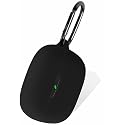 Geiomoo Silicone Case for JBL Vibe Beam 2, JBL Vibe Beam, JBL Vibe 200TWS, Protective Cover with Carabiner (Black)