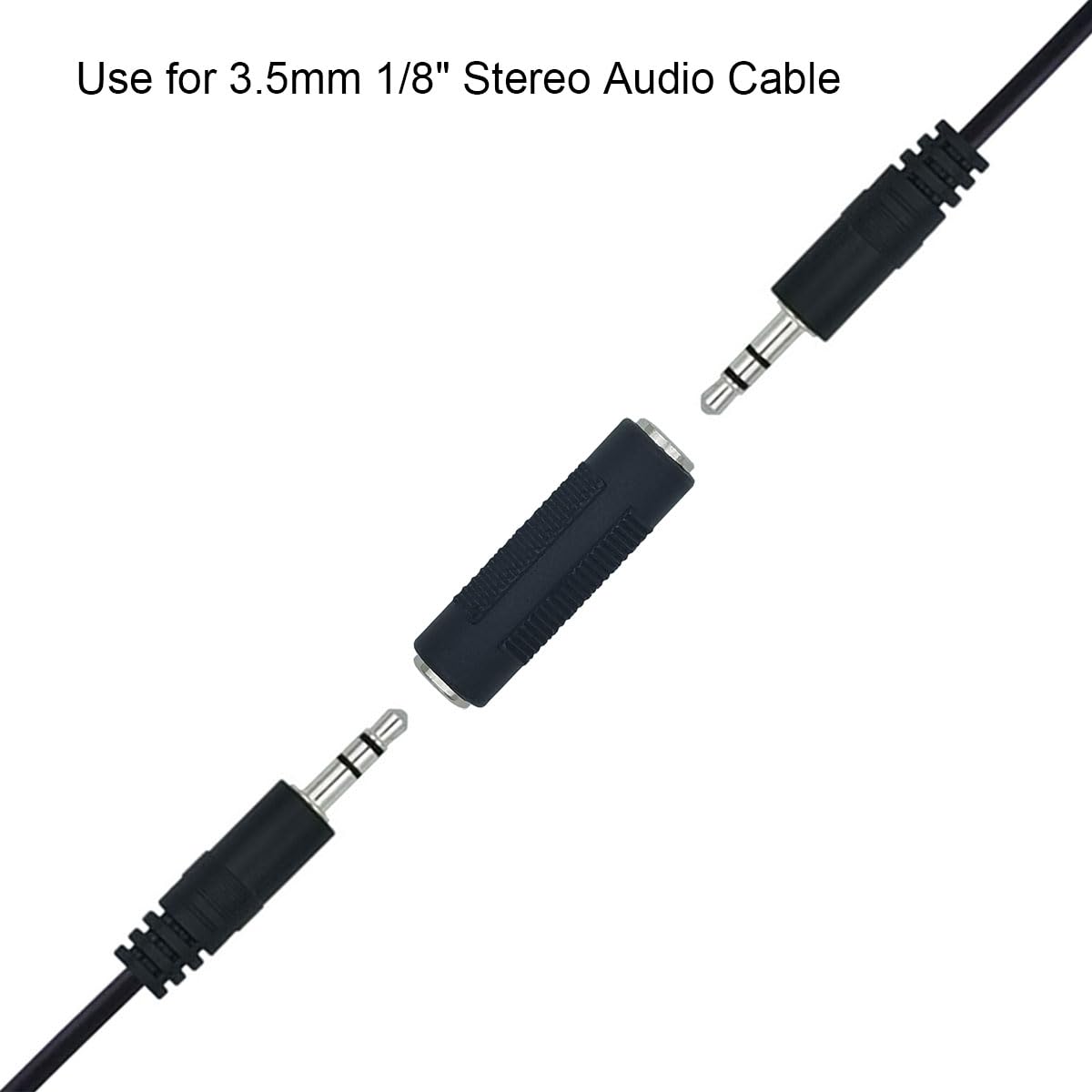 AILTECK 3.5mm 1/8" Female to Female Stereo Audio Adapter, 3.5mm Audio Interfaces Connector Jack Adapter 2 Pack