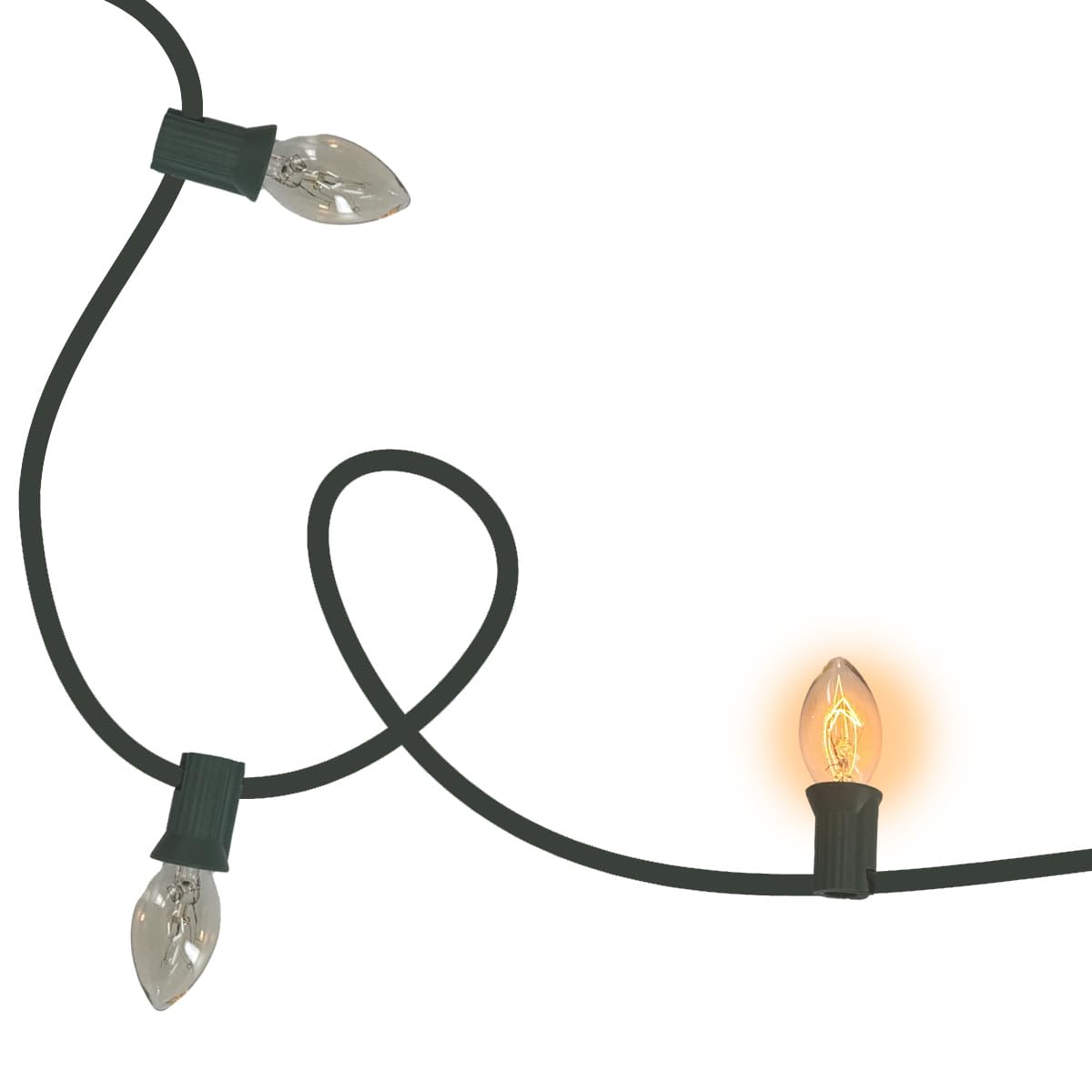 Blinkies Soft White Blinking Outdoor String Lights - Non-Programmed and Relaxing Twinkle Lights, 36 Foot Strands, 2 per Package, 12 Sockets Total