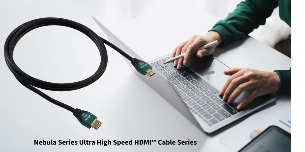 Liberty's Ultra Series Nebula with Ethernet 48G HDMI Cable 4K, 8K, and 10K Resolutions 1.0 Meter (3 Feet) Cable Length.Laptop, PC, Gaming, Projector