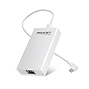 Gigabit PoE to USB C Converter for Smart Phone/Tablet, USB-C to Ethernet Adapter with 23W Charging, Power & Data 2-in-1 RJ45 Port to Type-C Adapter