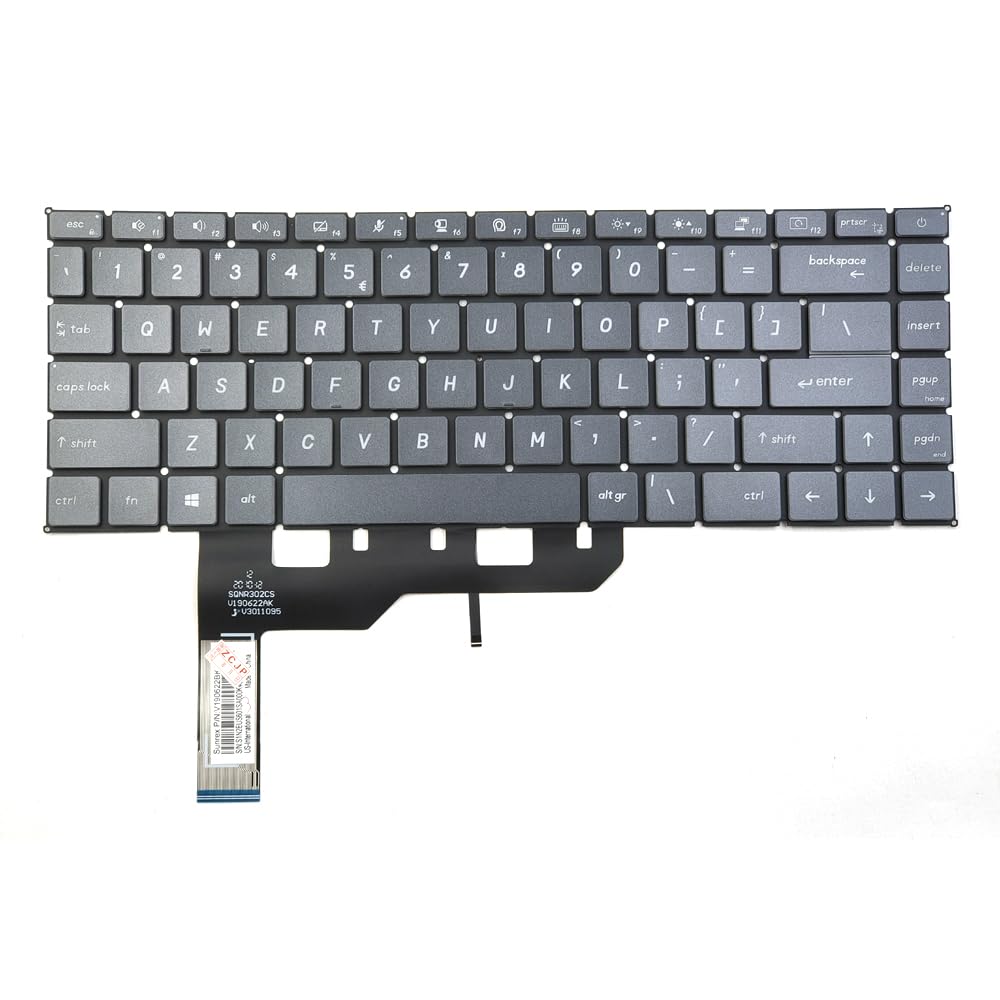 KGIGIBE Replacement Backlit Keyboard for MSI Prestige 14 A10SC A10RB A10RAS A10RBS MS-14C1 MS-14C2 Prestige 15 A10SC MS-16S3 Modern 15 A10M A10RAS