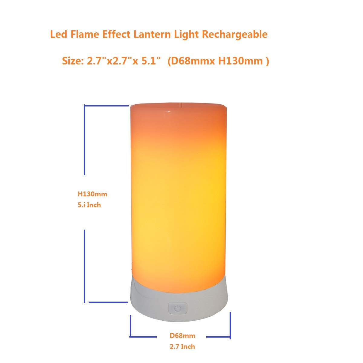 QLEE 2 Pack Led Flame Effect Lantern Light Usb Rechargeable Flameless Candle 4 Modes Remoted Flickering Flame Effect Mood Light Flameless For Holiday