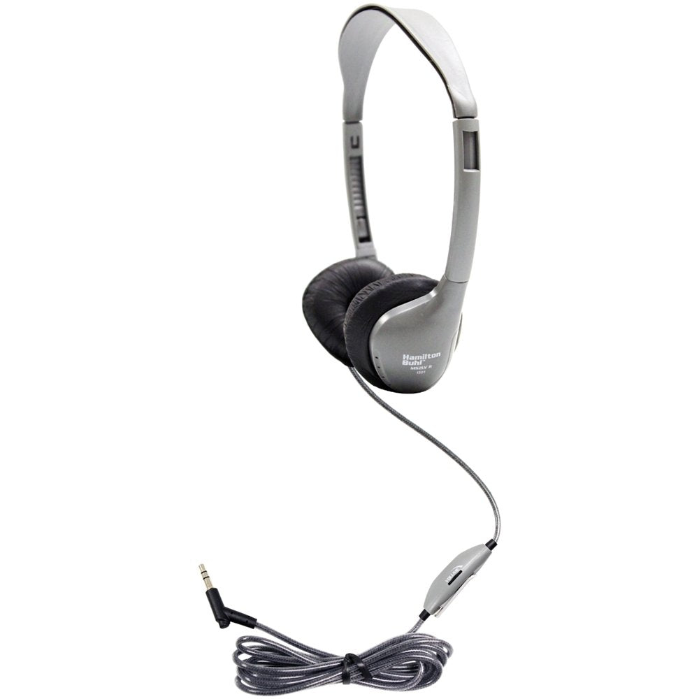 HamiltonBuhl Schoolmate On-Ear Stereo Headphone with Leatherette Cushions and in-line Volume (1)