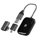 Wireless CarPlay Adapter for Apple iPhone, Convert Wired CarPlay to Wireless, Mini Car Play Dongle w/Plug & Play Bluetooth Connection, 2 USB-A