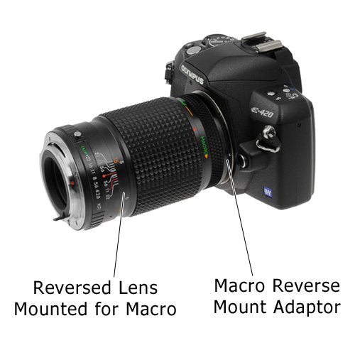 Fotodiox 52mm Filter Thread Macro Reverse Mount Adapter Ring for OM 4/3 Camera, Fits Olympus