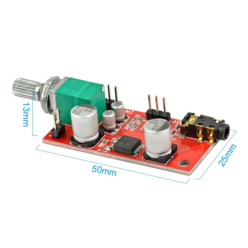 Rakstore MAX4410 Headphone Amplifier Board - 2Pcs, Headset Amplifier, Mini Amp, Single Battery Power, 50mm*25mm
