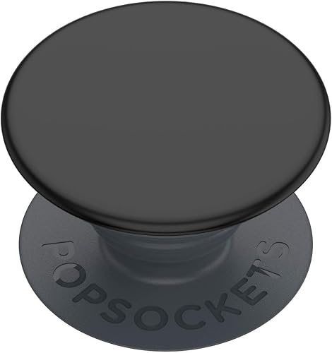 PopSockets PopGrip Basic Phone Grip and Stand - Expandable, Fixed Top, Secure Hold for Texting & Photos - Works with Most Smooth Cases - Gel Adhesive