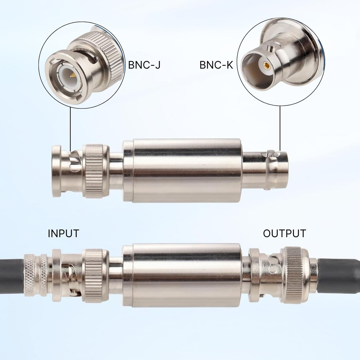RFHawk 5W 50 Ohm BNC Attenuator 40dB,3GHz 5 Watt rf Coax Attenuator with BNC Male to Female rf Connector for Ham Radio,uhf Antenna (5W-BNC-3G-40dB)