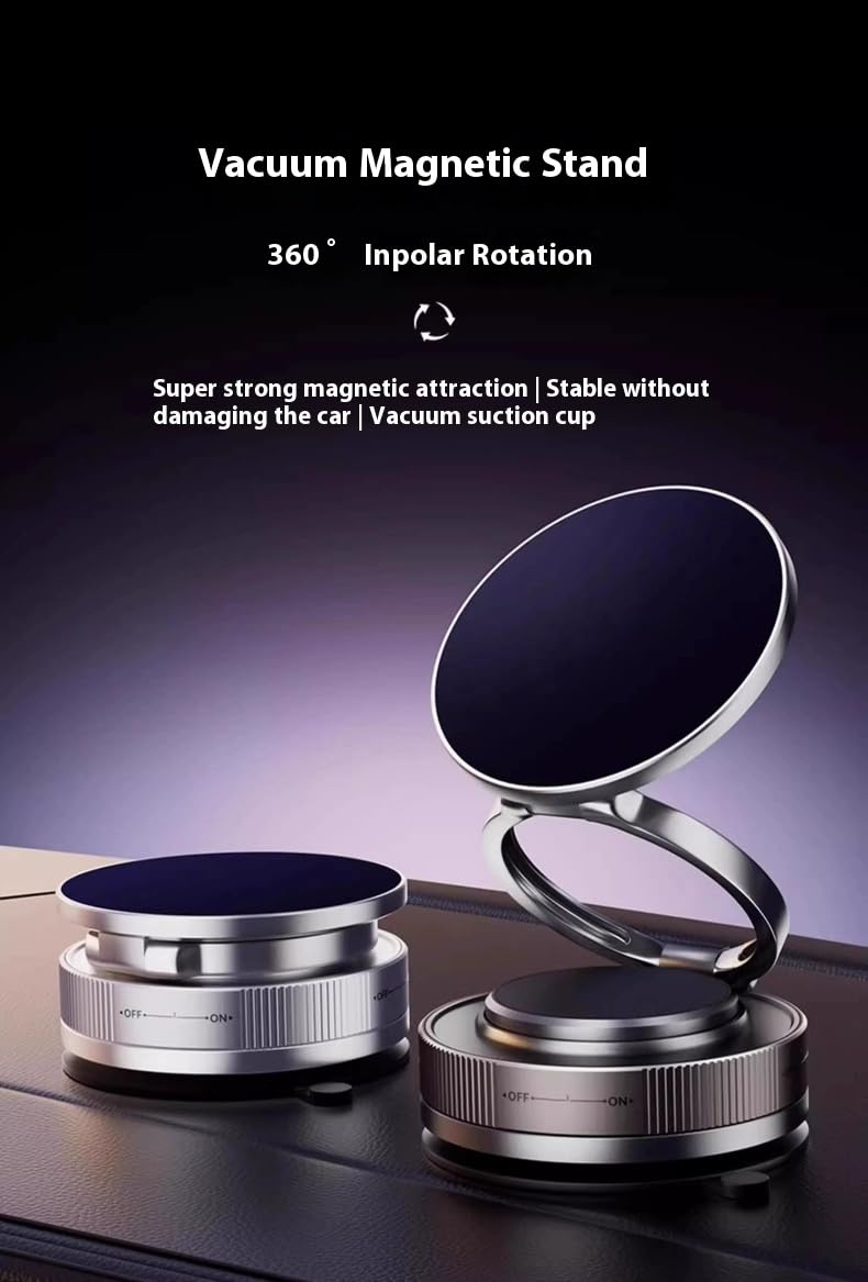 anbaole Upgrade Your car with a Vacuum Magnetic Phone Holder in 2026, Suitable for iPhone/Android/Mobile Universal 360 ° Adjustable Folding Magsafe