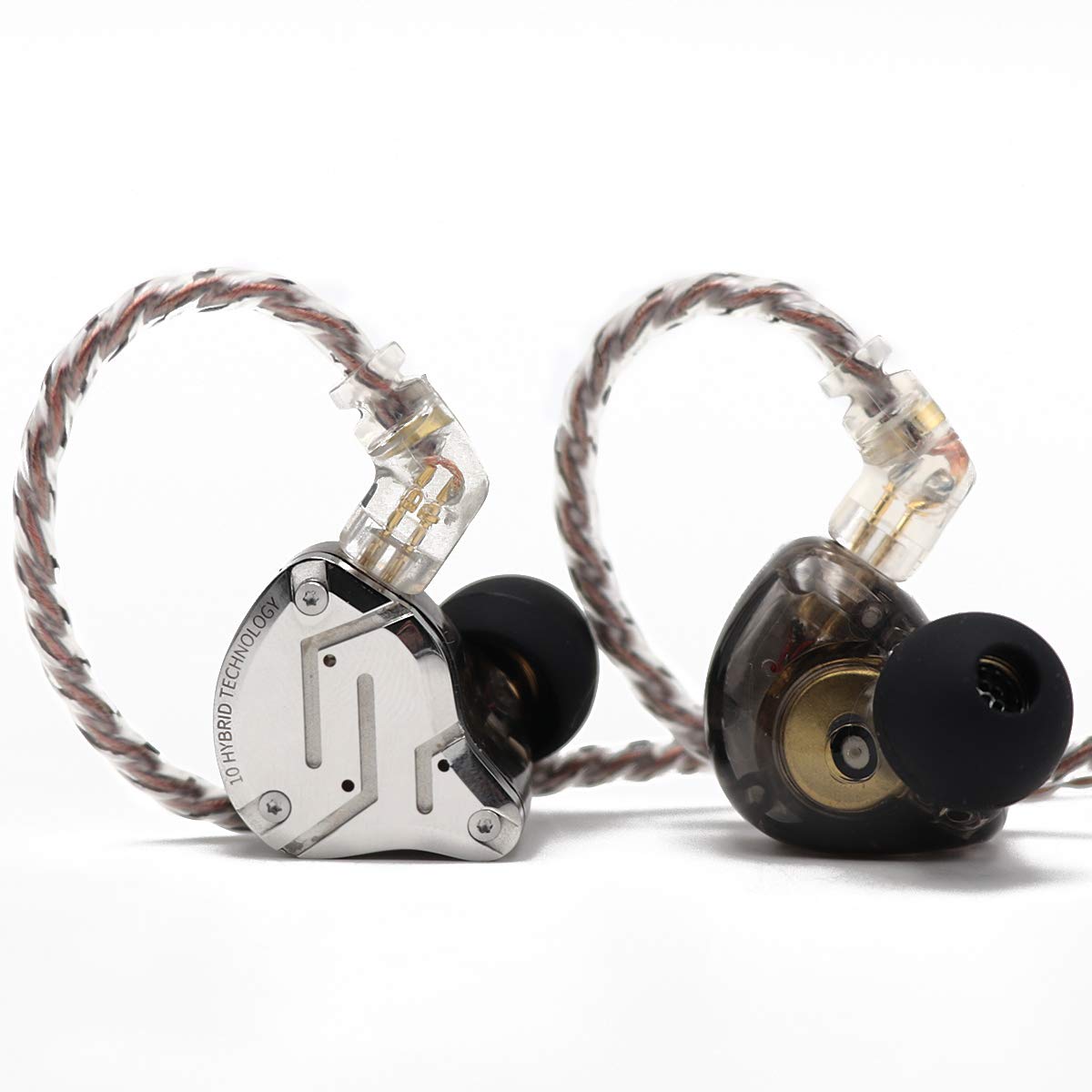 Linsoul KZ ZS10 Pro, 4BA+1DD 5 Driver in Ear Monitor, HiFi Wired Earbuds, Gaming Earbuds, Hybrid IEM Earphones with Stainless Steel Faceplate