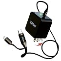 Tron 25W USB-C Power Adapter with 5FT 2-in-1 Digital Display Braided Cable - Fast Charging Solution for Home, Office, and Travel Use, TR69