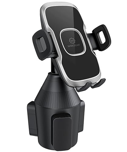WixGear Cup Holder Phone Mount with Adjustable Neck, Cellphone Holder for Car, Upgraded Cup Phone Holder for Car, Compatible with iPhone, Samsung