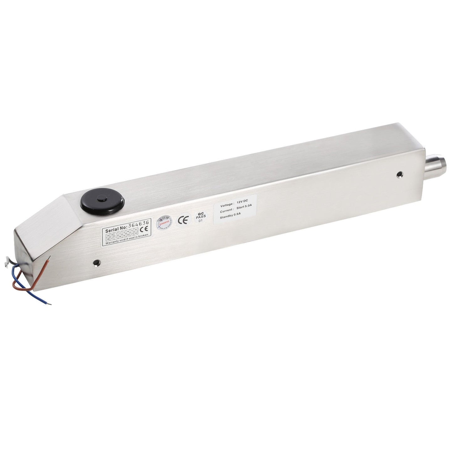UHPPOTE Fail Secure Electric Bolt Lock Surface Mounted W/Cylinder for Steel Heavy Door