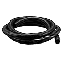 YXQ 16Ft 17mm ID Corrugated Tubing PE Plastic Bellows Pipe Preservative Flexible Tube Wire Loom Black for Electric Conduit Liquid Cable Cover Sleeve