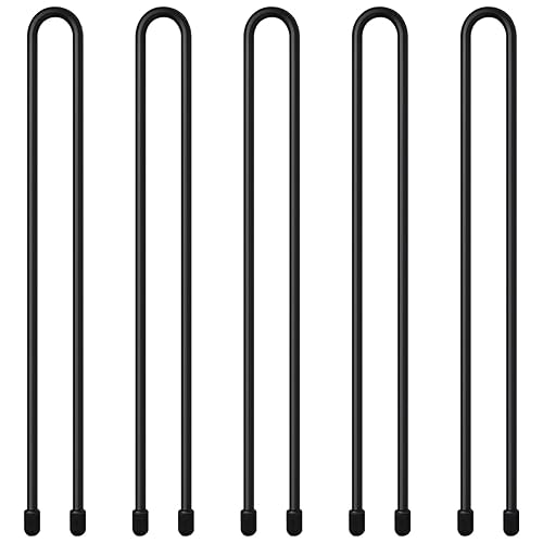 5-Pack 18-Inch Silicone Cable Ties - Reusable Flexible Cord Organizers with Steel Core for Home, Office, Kitchen & Travel (4mm Diameter)