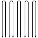 5-Pack 18-Inch Silicone Cable Ties - Reusable Flexible Cord Organizers with Steel Core for Home, Office, Kitchen & Travel (4mm Diameter)