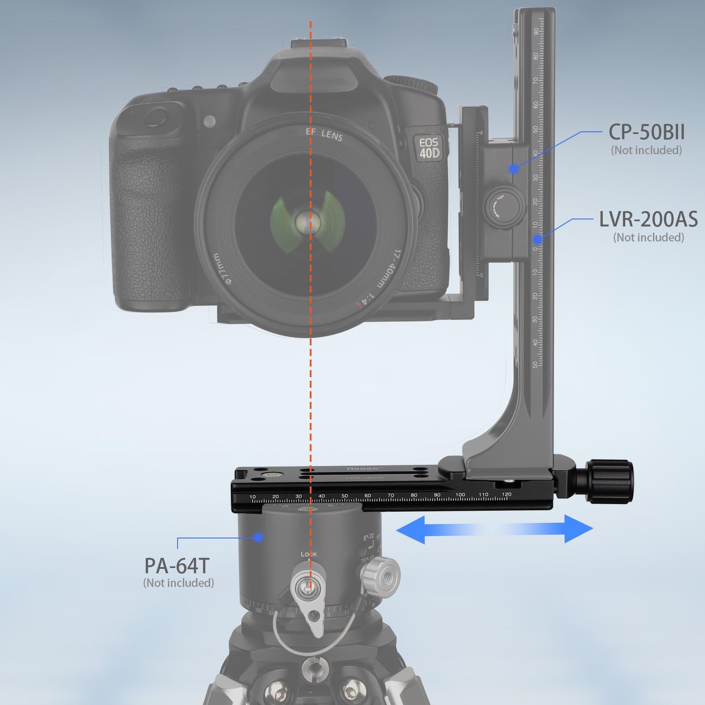 Haoge 140mm Nodal Slide Double Dovetail Focusing Rail Plate with Metal Quick Release Clamp for Camera Panoramic Panorama Close Up Macro Shoot fit Arca