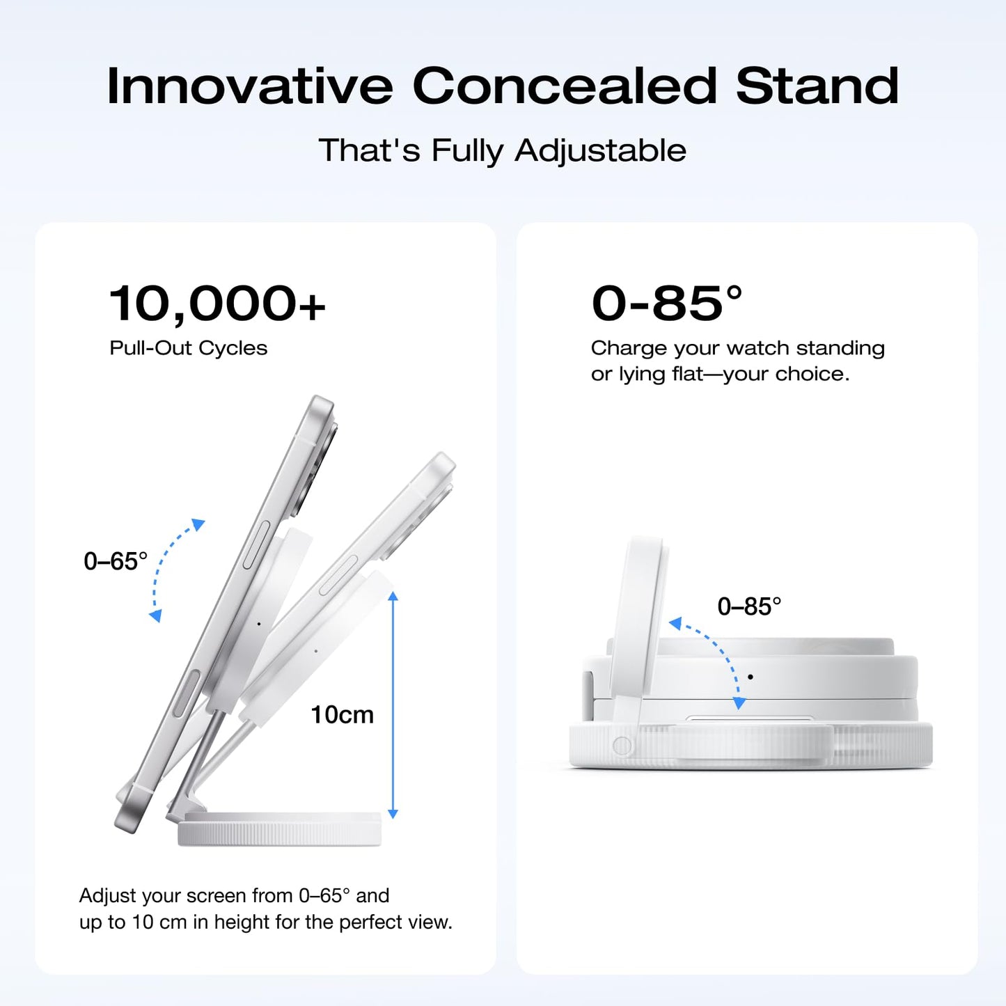 EF ECOFLOW Rapid Mag 3-in-1 Magnetic Wireless Charging Station, Qi2.2 25W Foldable MagSafe Charger Stand for iPhone 17/16/15, Apple Watch & AirPods