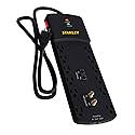 Stanley 33306 12-Outlet Surge Protector, 3,000 Joule with Coax and Phone and Network Protection