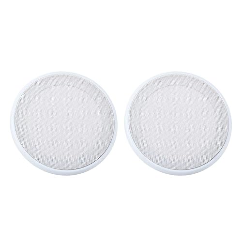 Mugast Speaker Grilles,2 Pcs 6.5 Inch Universal White Stereo Car Audio Speaker Cover Mesh,Anti-Collision,Anti-dust,for Home Speakers,Ceilings,Car
