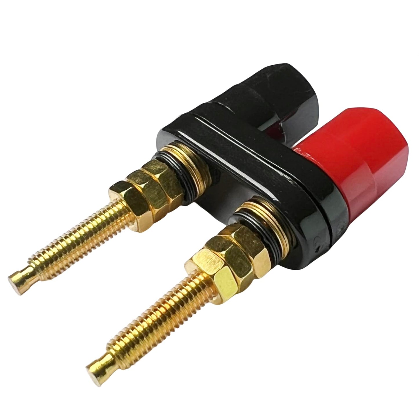 CESS Dual Binding Post Terminal - Amplifier/Speaker/Power Cable Connector - Banana Jack Socket - Length 2.3" (2 Pack)